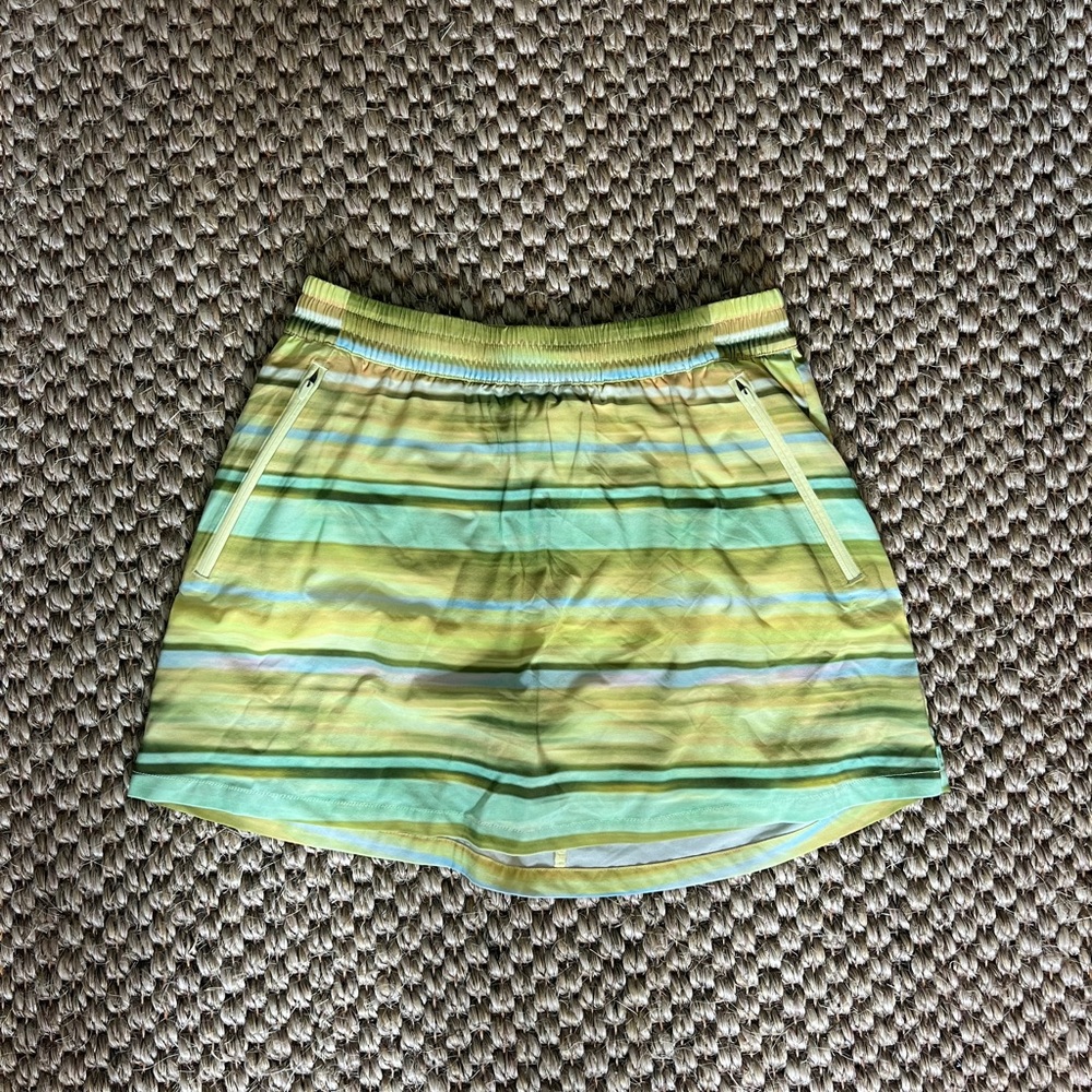 Outdoor Voices Green and Yellow Athletic Shorts